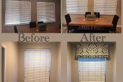 Window valances — bare blinds to patterned damask cornices